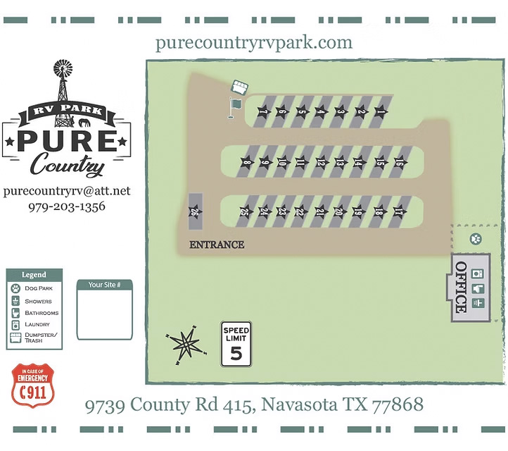 Pure Country RV Park Map